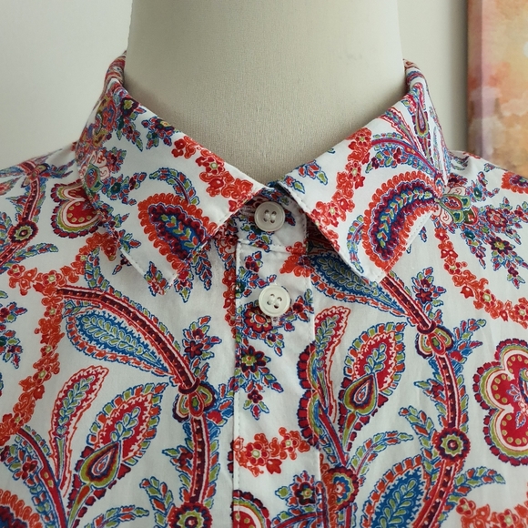 Sportscraft Liberty Fabric Paisley Floral Print Sleeveless Blouse Size 14 - Picture 2 of 12